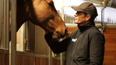 Sébastien Neyrat with a horse